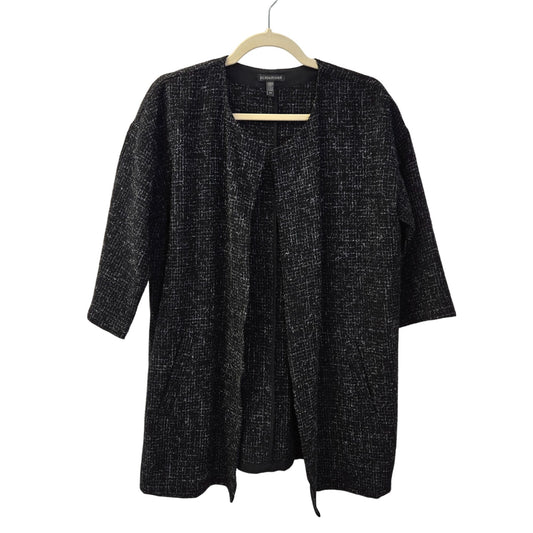 Eileen Fisher Wool Blend Open Jacket Blazer Size Small