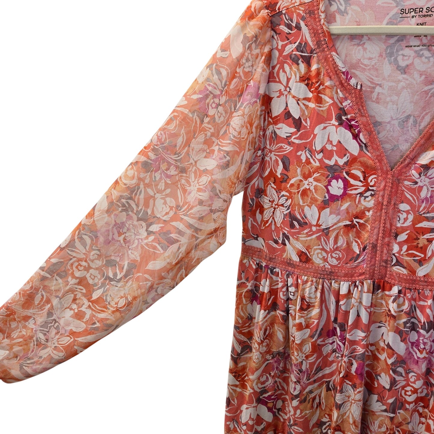 Torrid Super Soft Floral Peplum Top Size Torrid 2/2X