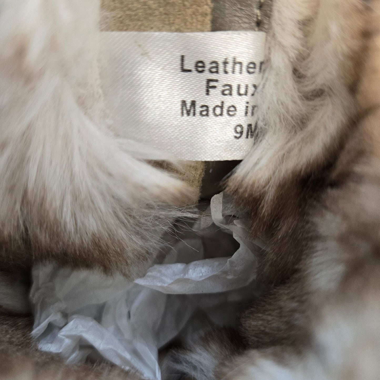 J/Slides Tristan Waterproof Suede Leather Boots with Faux Fur Lining Size 9