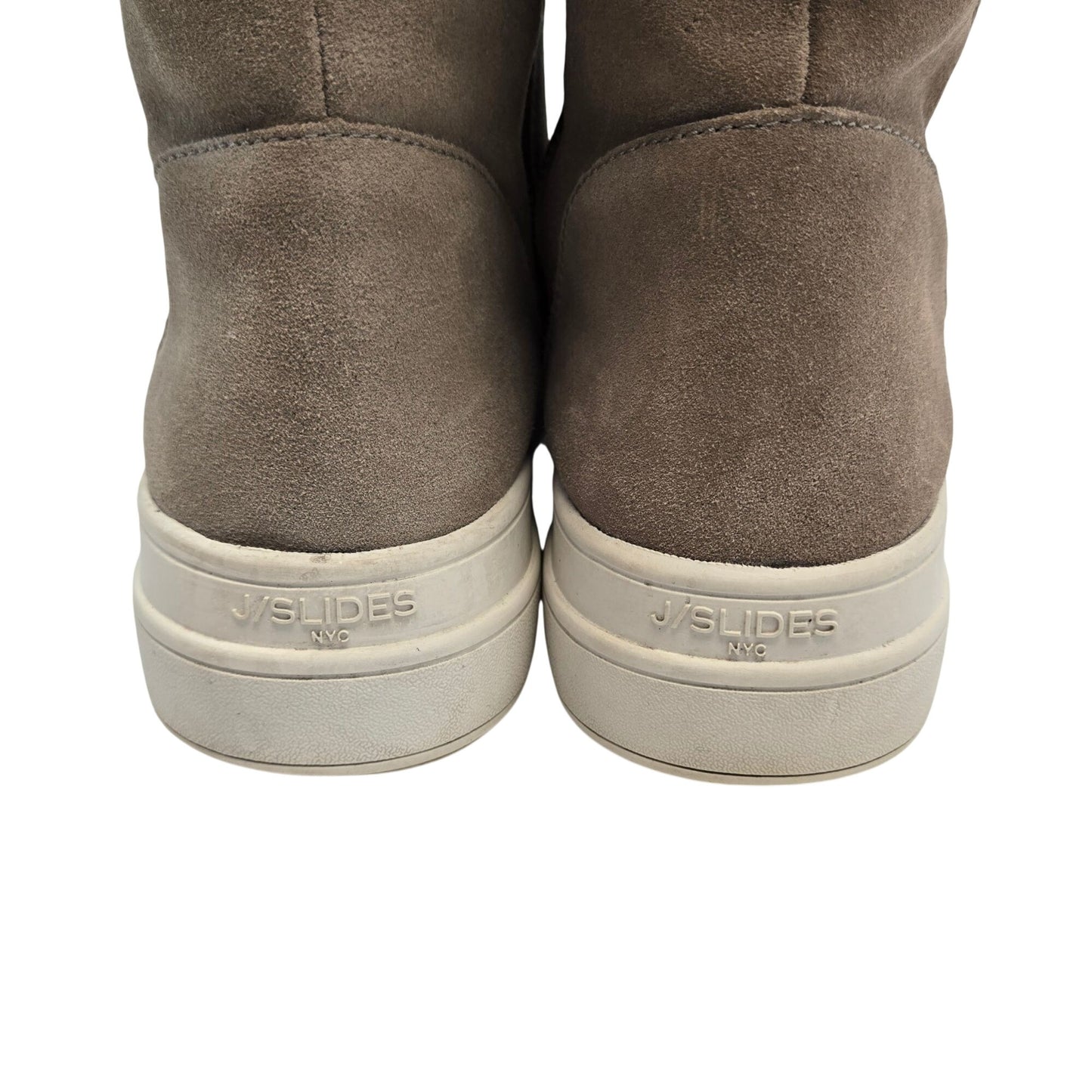 J/Slides Tristan Waterproof Suede Leather Boots with Faux Fur Lining Size 9