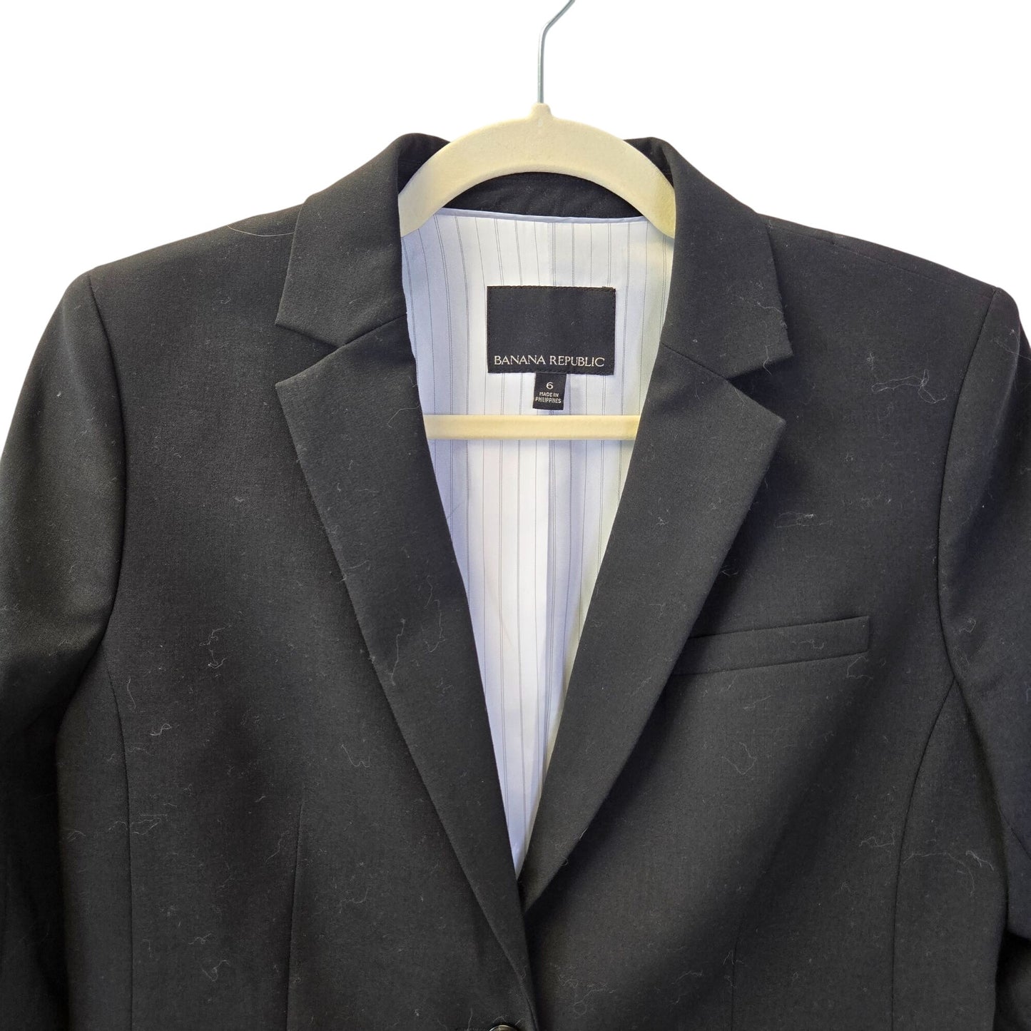 Banana Republic Wool Blend Two Button Blazer Jacket Size 6