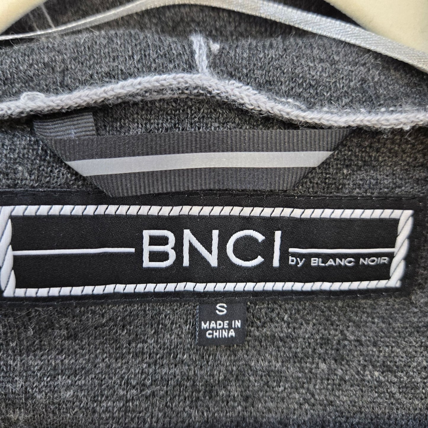 BNCI by Blanc Noir Wool Blend Hooded Longline Cardigan Sweater Size Small