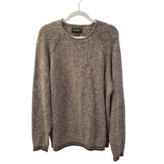 Eddie Bauer 100% Cotton Heathered Crewneck Sweater Size XL