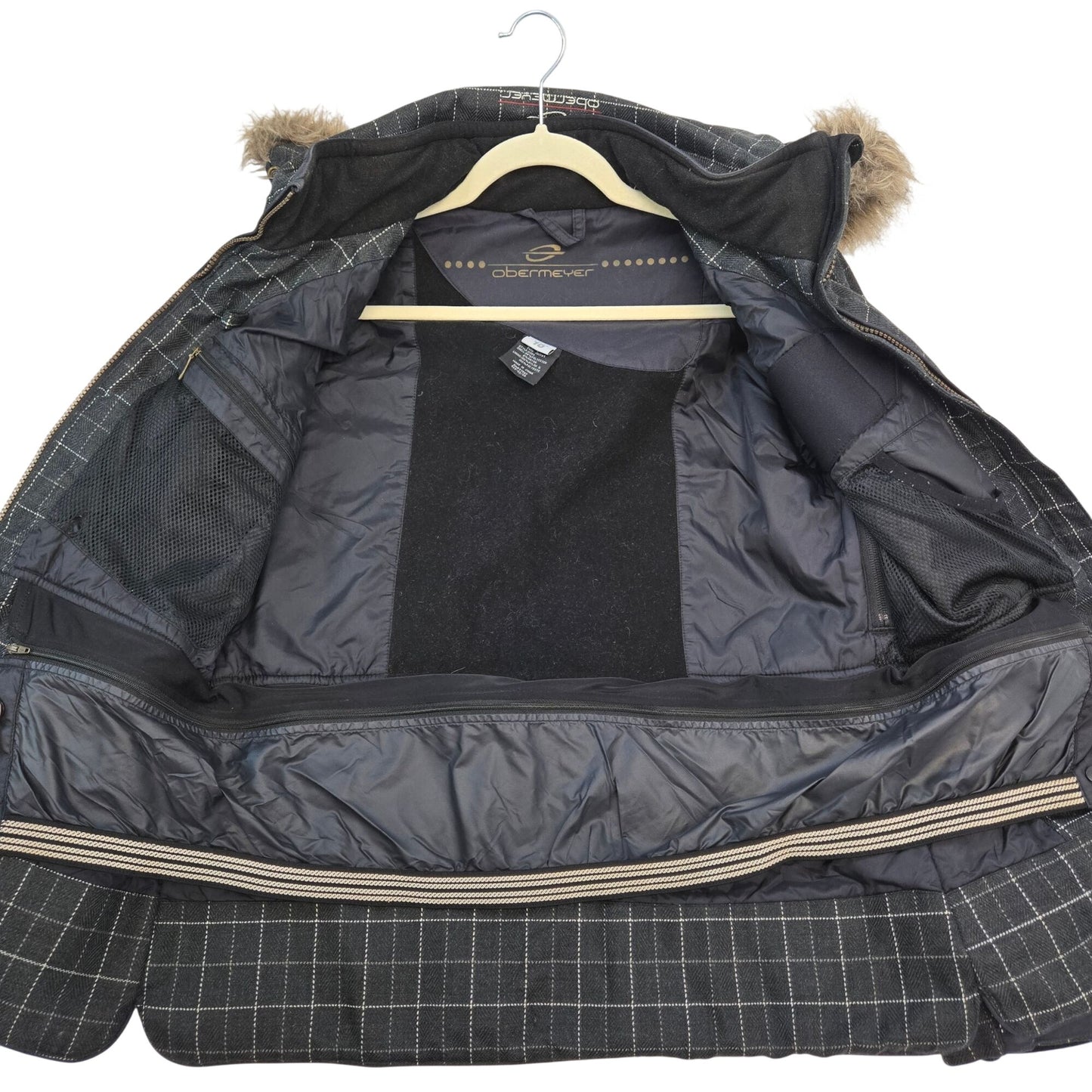 Obermeyer Dolly Insulated Plaid Waterproof Breathable Hooded Jacket Size 10