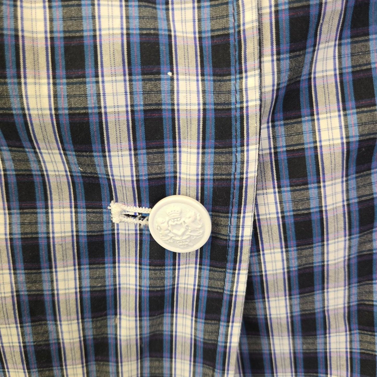 Banana Republic Cotton Plaid Shirt Jacket Two Button Closure Size Small