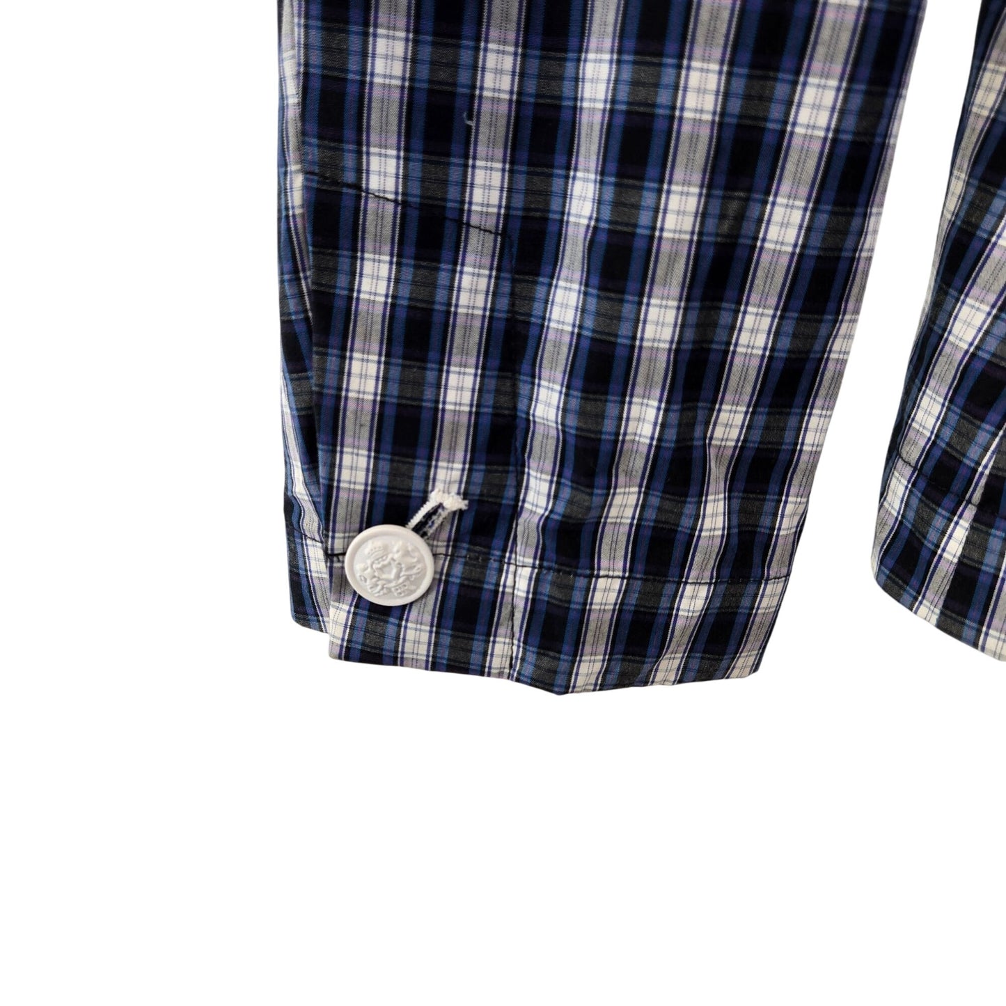Banana Republic Cotton Plaid Shirt Jacket Two Button Closure Size Small