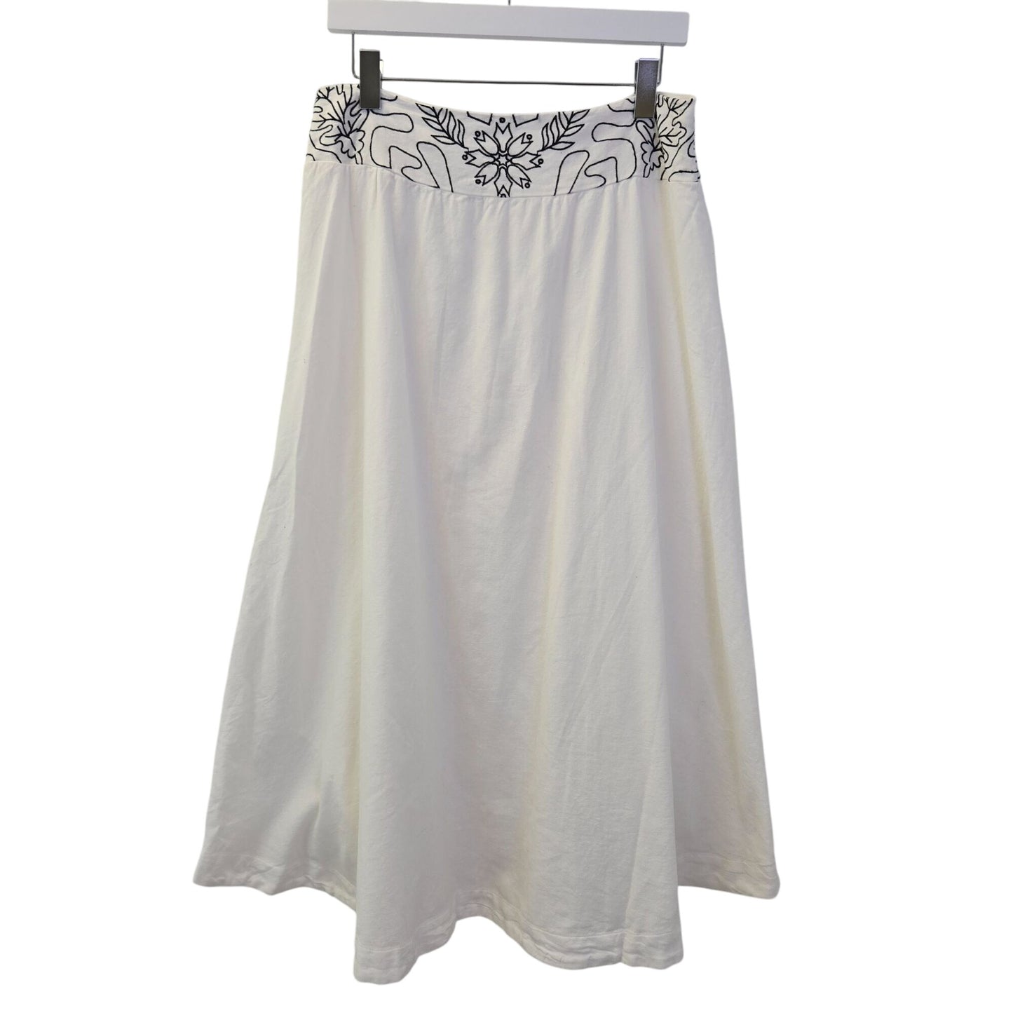 NWT Free People Lotus Embroidered Waist A-Line Maxi Skirt Size Large