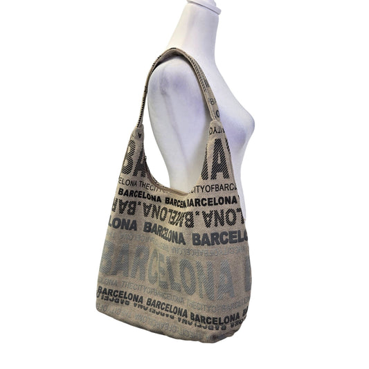 Robin Ruth Canvas Barcelona Hobo Shoulder Bag