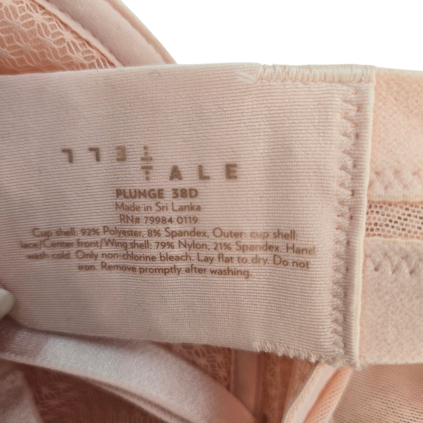 NWT Soma Telltale The Innovator Plunge Underwire Bra Size 38D