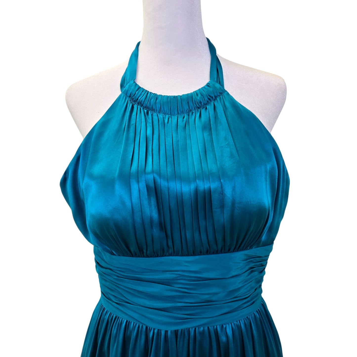 Cache 100% Silk Halter Style Cocktail Dress Size 8