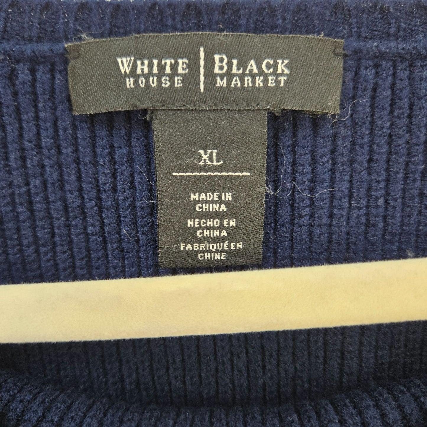 White House Black Market Viscose Blend Ribbed Crop Sweater Size XL