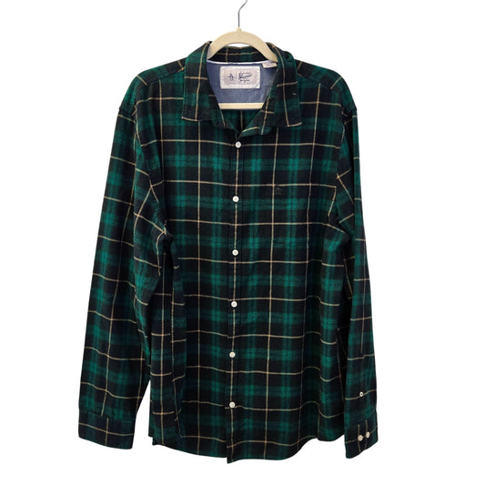 Original Penguin Plaid Button Down Shirt Size XXL