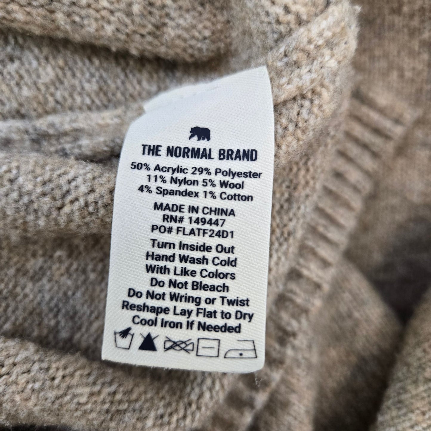 The Normal Brand Craft Stitch Wool Blend Sweater Size XXL (est)