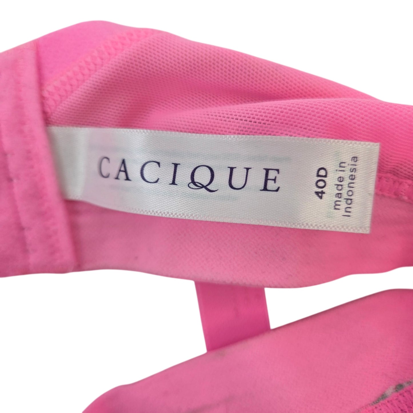 Cacique Boost Balconette Neon Pink Floral Underwire Bra Size 40D