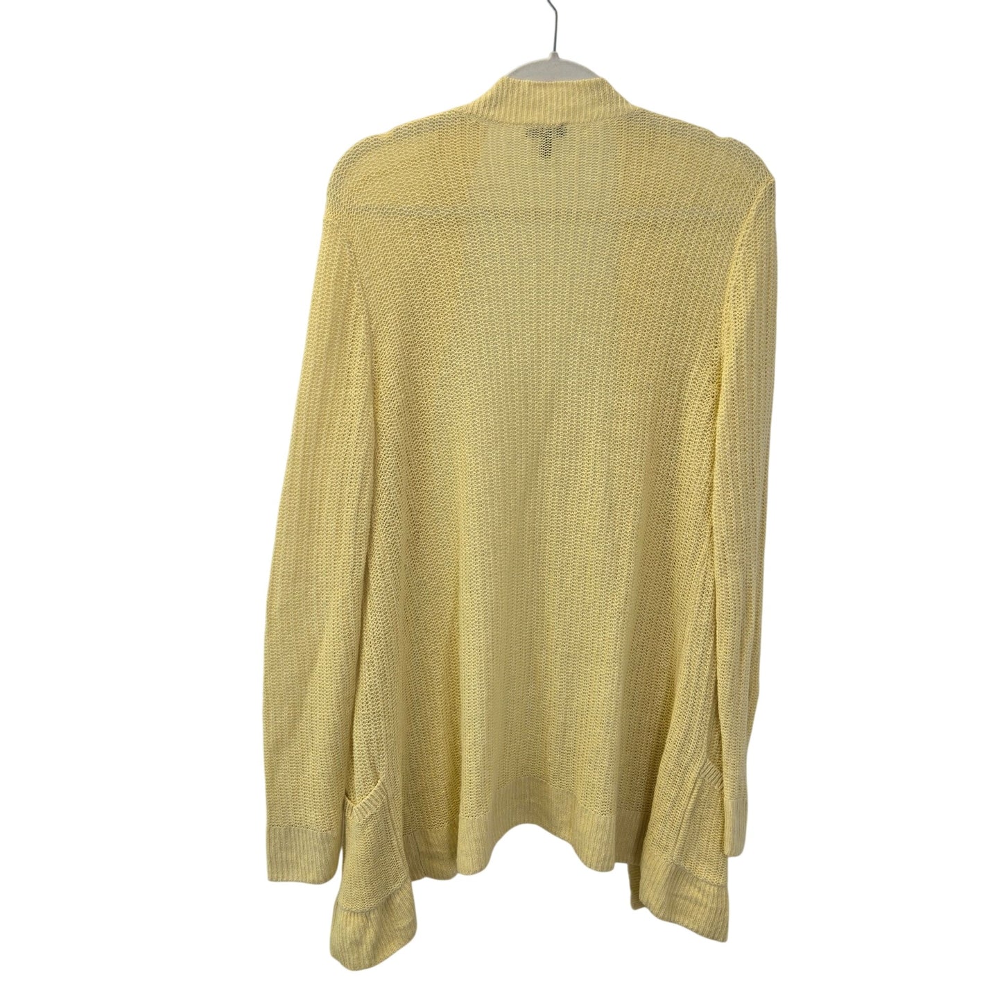 Talbots 100% Linen Longline Open Cardigan Sweater Size Large
