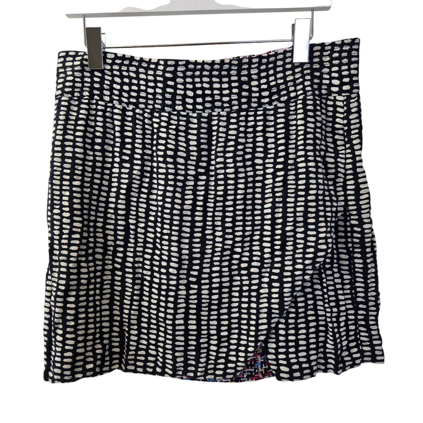 Cabi 100% Viscose Reversible Faux Wrap Graphic Print Mini Skirt Size Large (est)