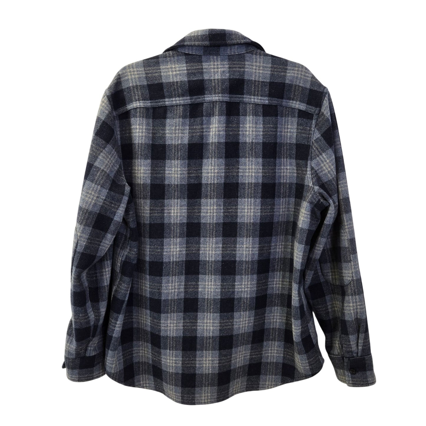 Wallin & Bros. Wool Blend Plaid Button Down Shirt Shacket Size Large