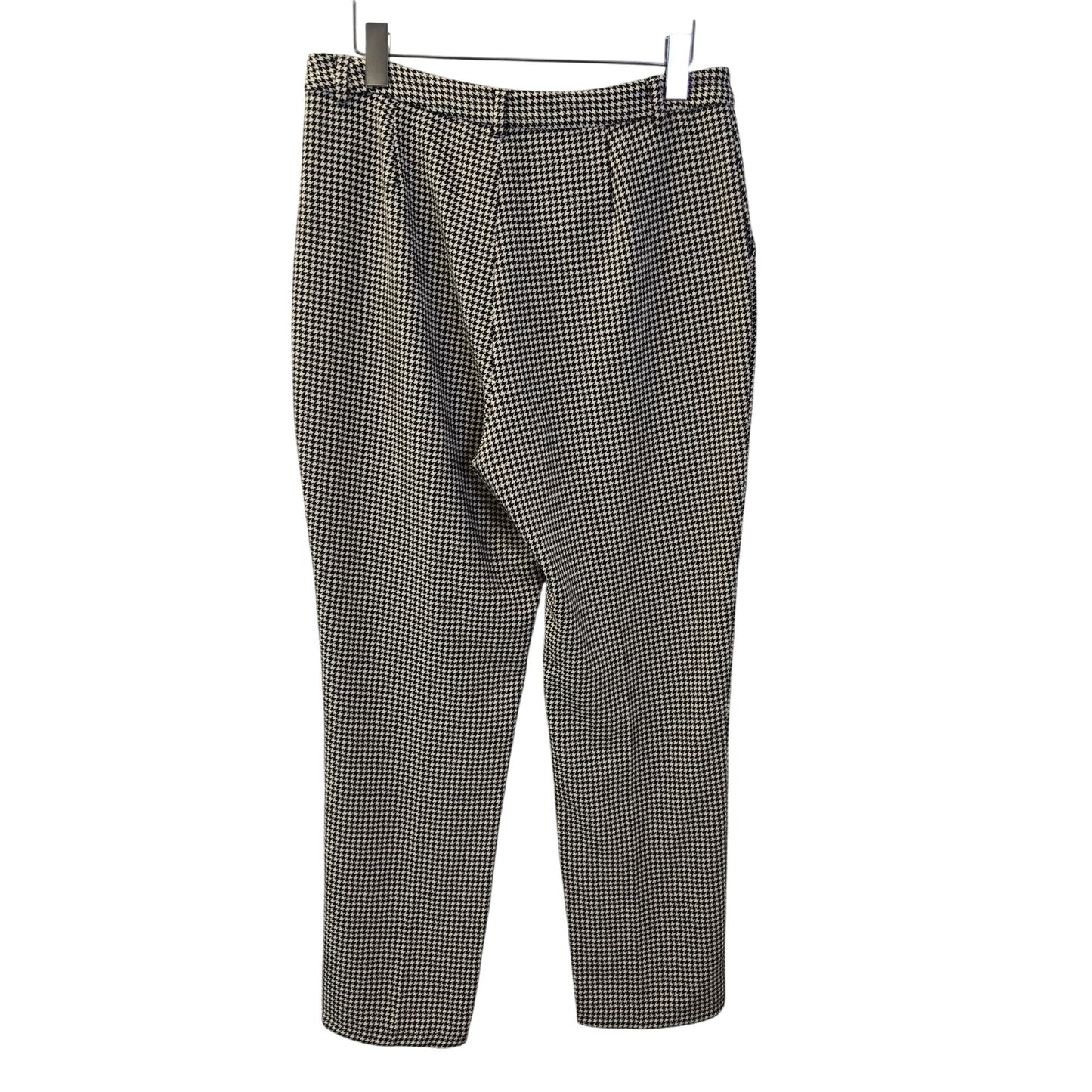 L’AGENCE Logan Trouser Black and White Houndstooth Print Ankle Pants Size 8