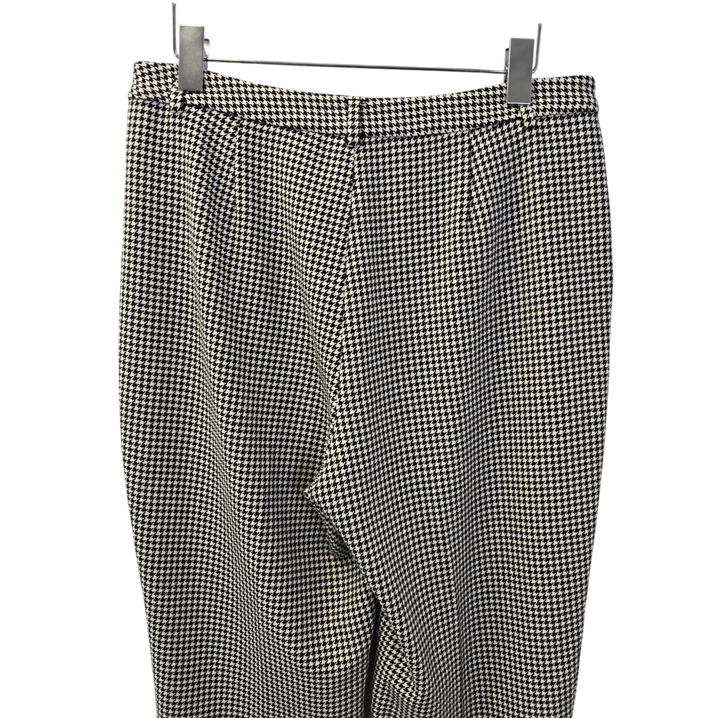 L’AGENCE Logan Trouser Black and White Houndstooth Print Ankle Pants Size 8