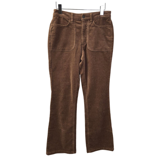 Quince Organic Stretch Corduroy Flare Pants in Warm Brown Size 4