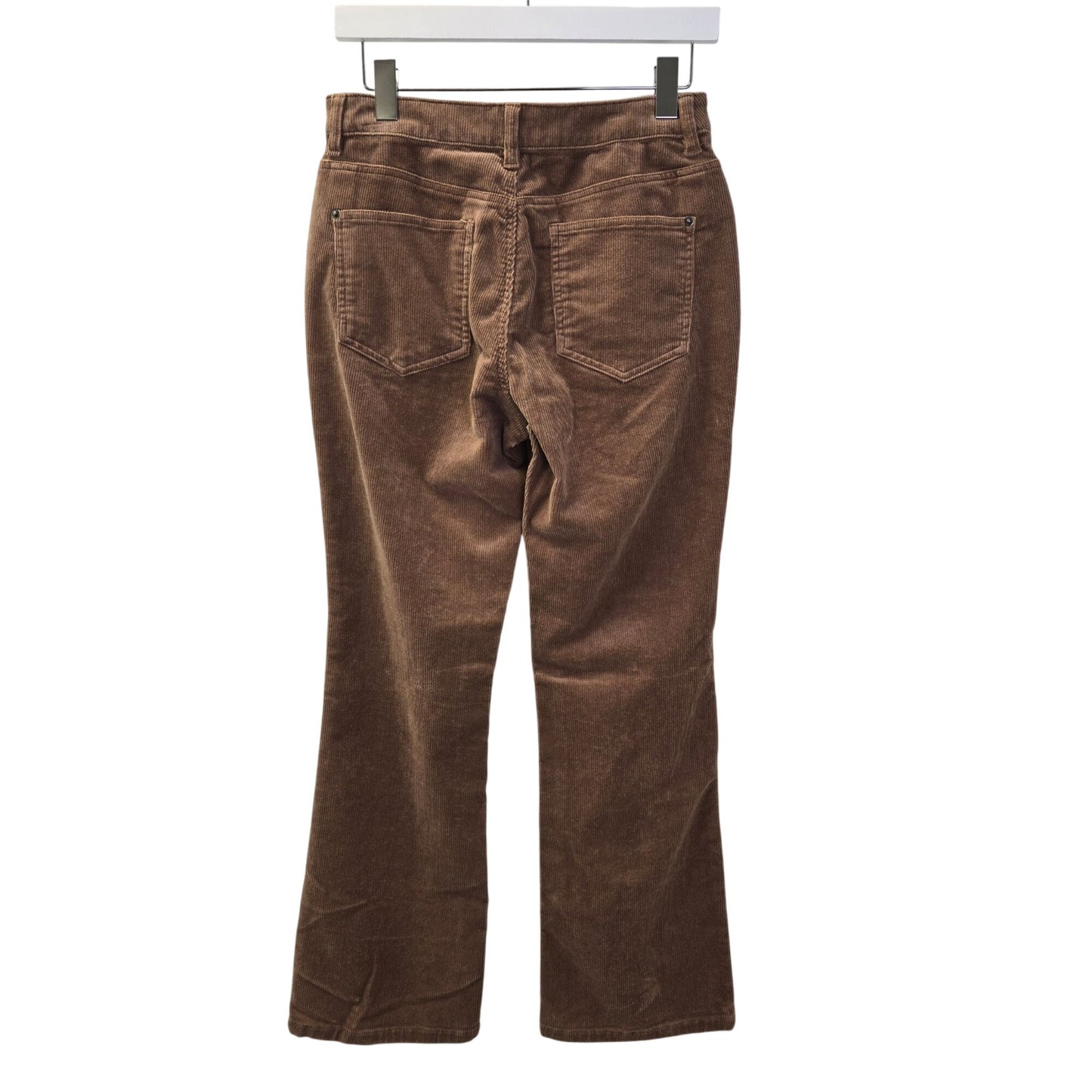 Quince Organic Stretch Corduroy Flare Pants in Warm Brown Size 4