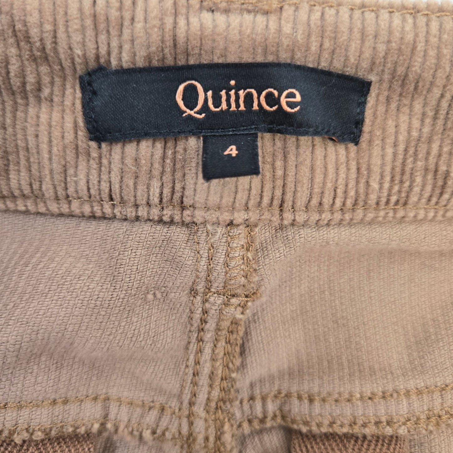 Quince Organic Stretch Corduroy Flare Pants in Warm Brown Size 4