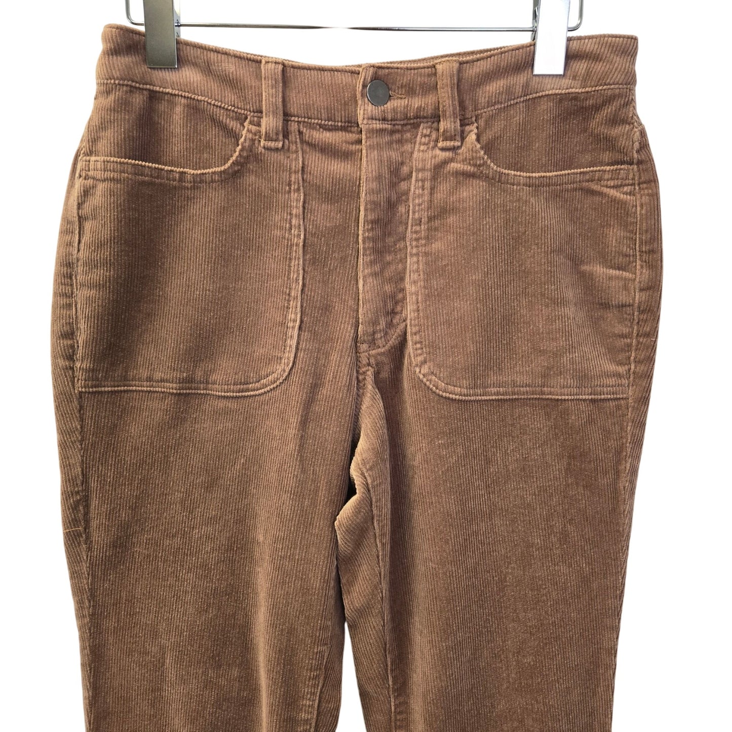 Quince Organic Stretch Corduroy Flare Pants in Warm Brown Size 4