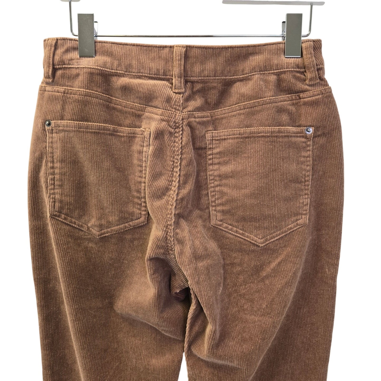 Quince Organic Stretch Corduroy Flare Pants in Warm Brown Size 4
