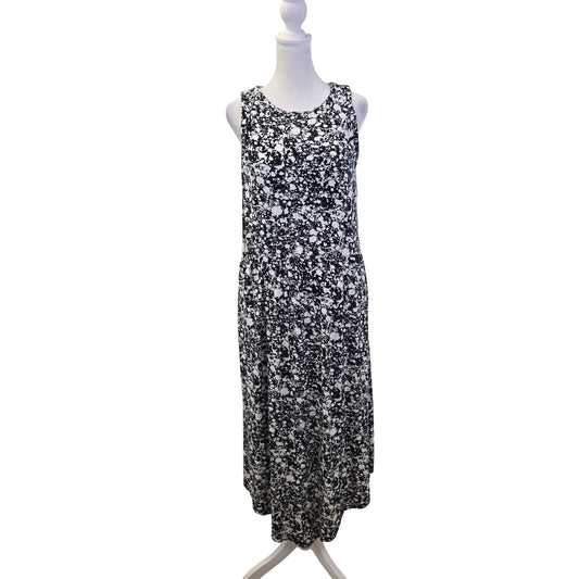 Soma Wknd (Weekend) Floral Sleeveless Midi Jersey Dress Size Large *No Belt*
