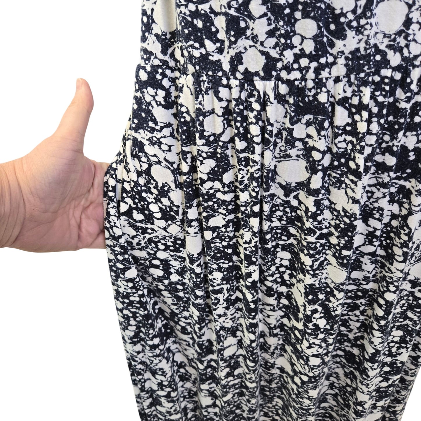 Soma Wknd (Weekend) Floral Sleeveless Midi Jersey Dress Size Large *No Belt*