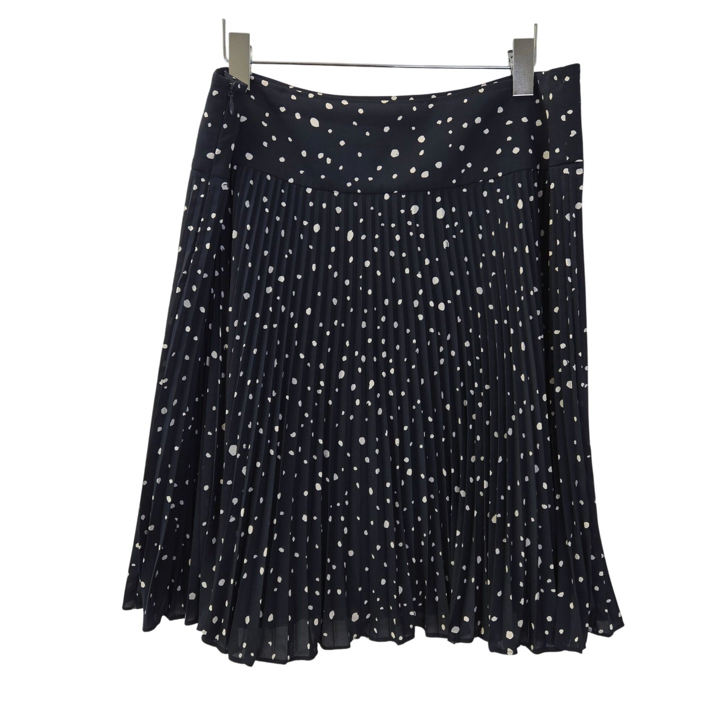 Ann Taylor Polka Dot Pleated Mini Skirt Size 12