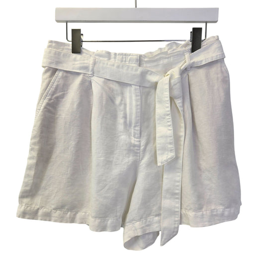 Loft Linen Blend Belted Shorts Size Medium