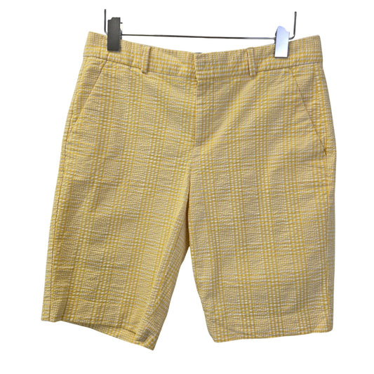 Banana Republic Factory Seersucker Plaid Bermuda Shorts Size 4