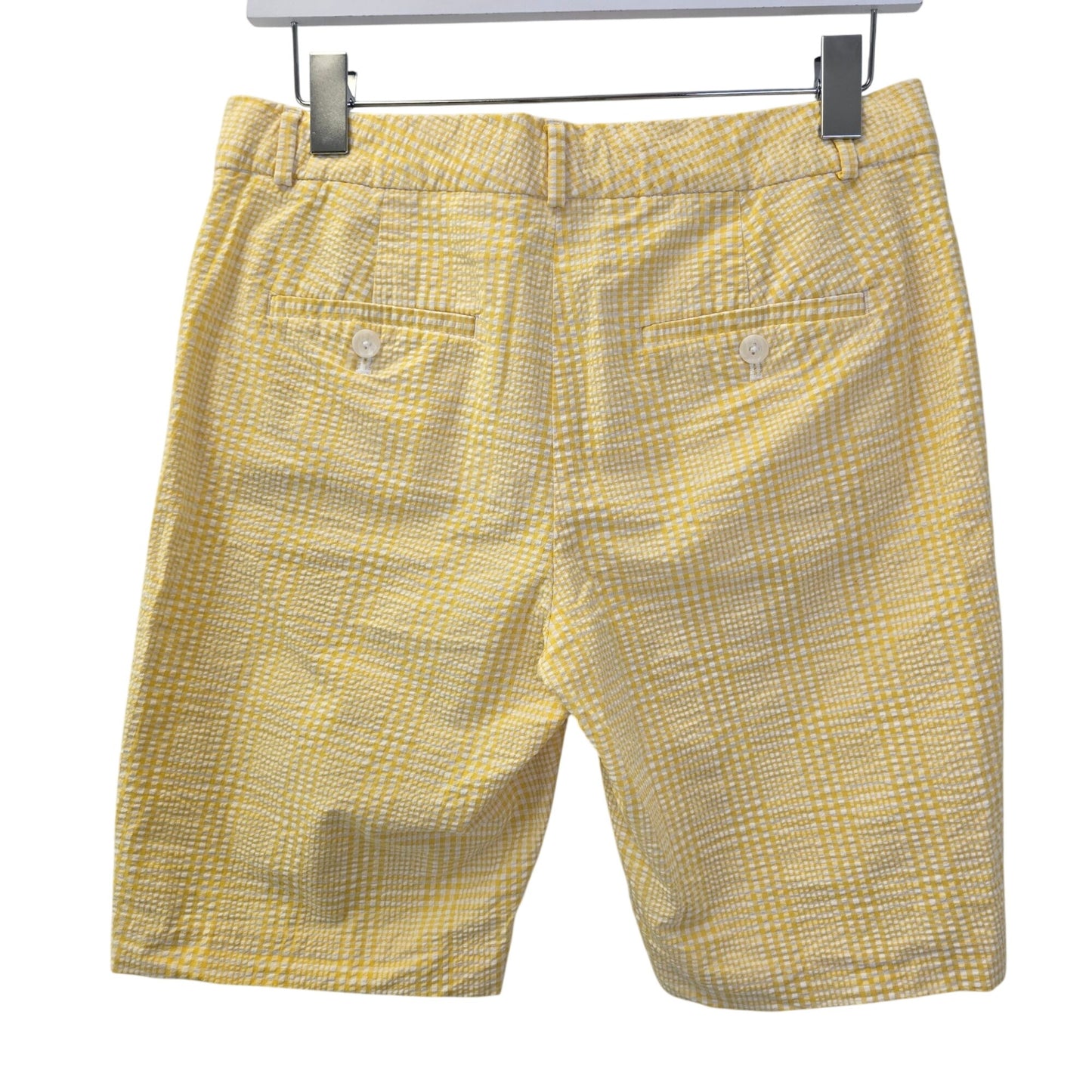 Banana Republic Factory Seersucker Plaid Bermuda Shorts Size 4