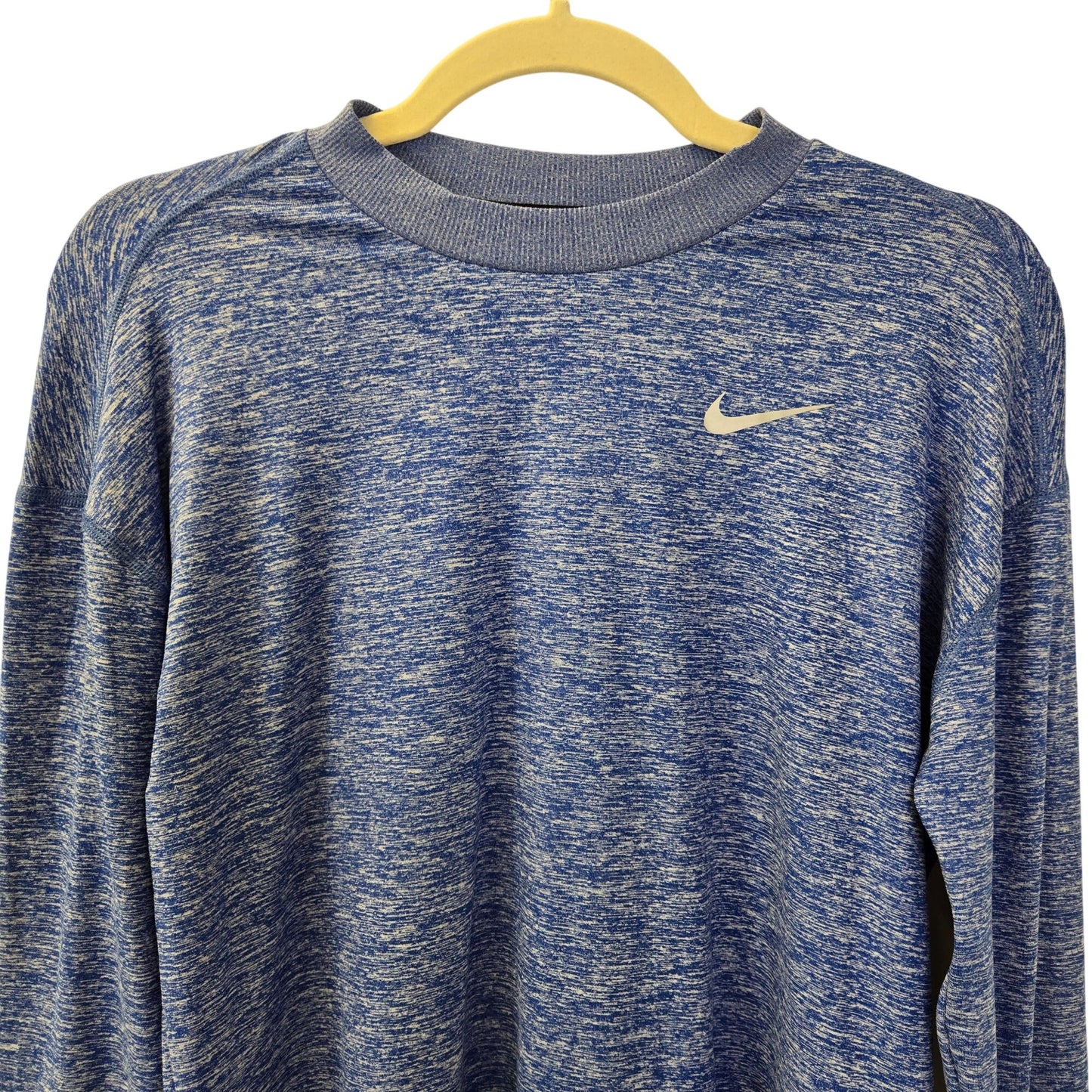 Nike Running Heathered Blue Long Sleeve Activewear Top Size Small