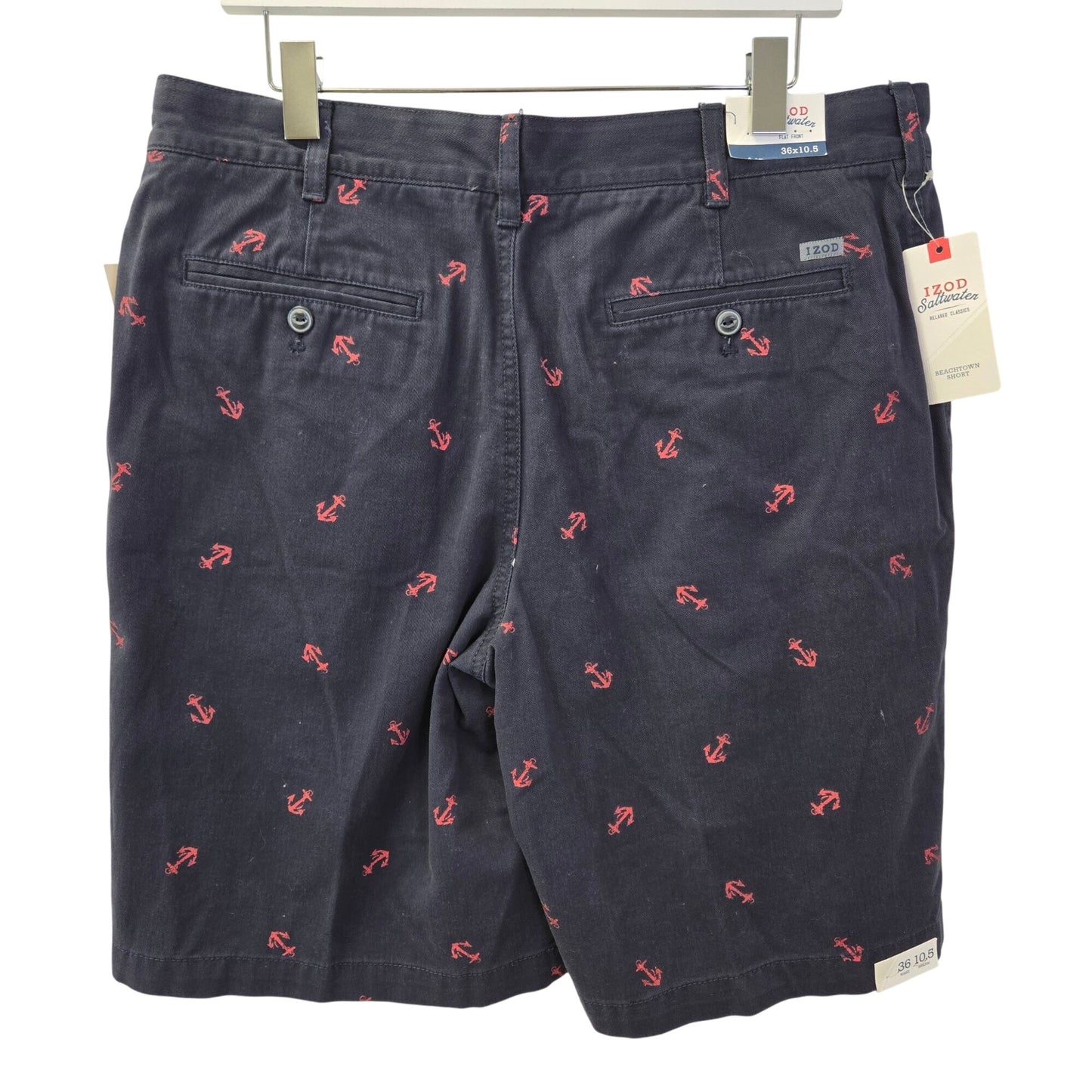 NWT Izod Saltwater Beachtown Flat Front Shorts Size 36