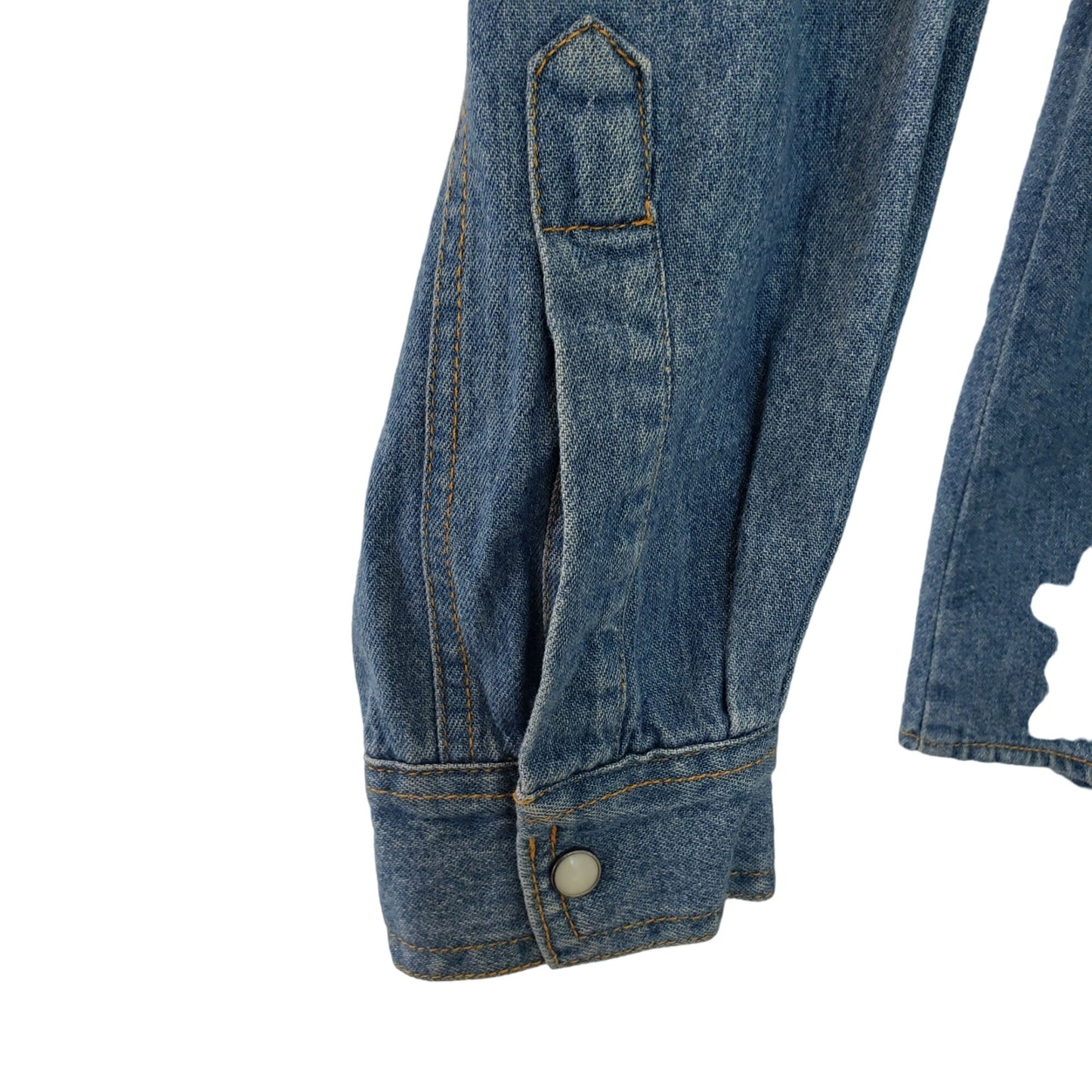 Harley-Davidson Denim Full Snap Front Western Style Shirt Size Small