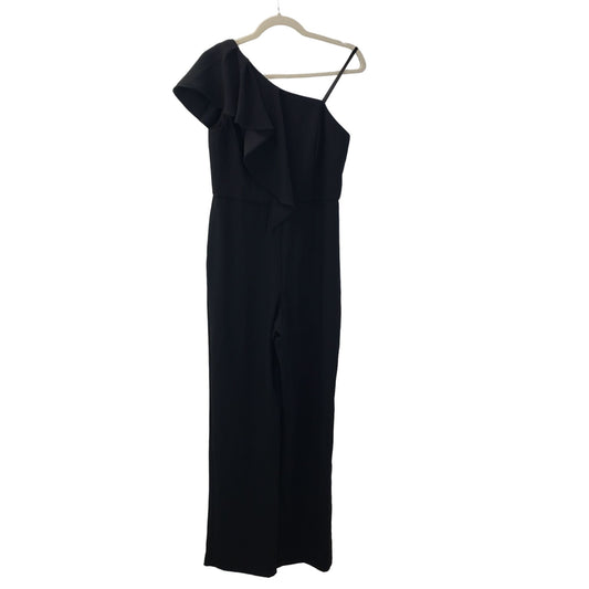 NWT Aidan by Aidan Mattox One Shoulder Crepe Jumpsuit Size 8