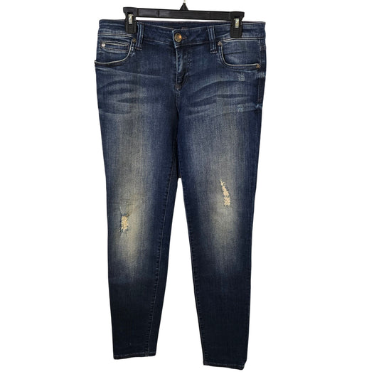 Kut from the Kloth Mia Toothpick Skinny Distressed Jeans Size 8