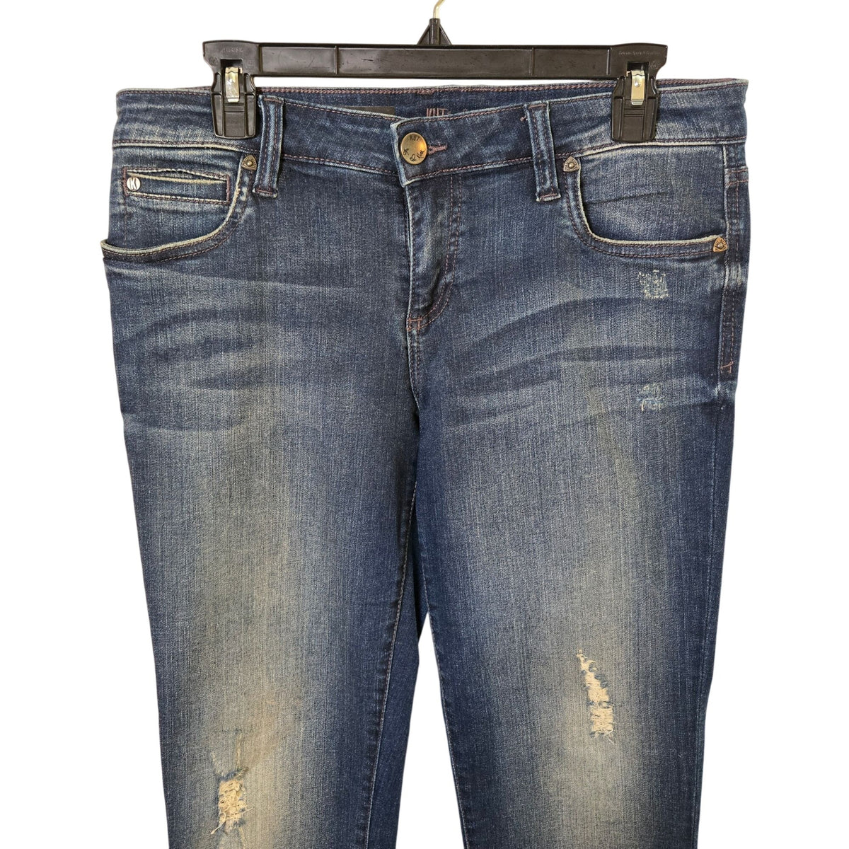 Kut from the Kloth Mia Toothpick Skinny Distressed Jeans Size 8