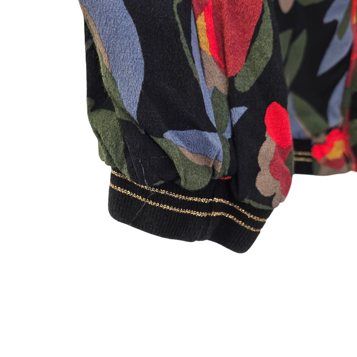 Zara TRF Outerwear Floral Full Zip Bomber Jacket Size Medium