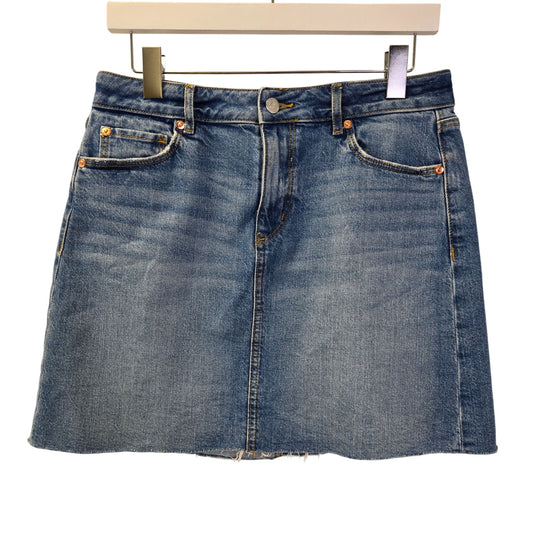 Loft Denim Cut Off Mini Skirt Size 4