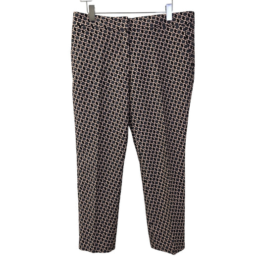 Ann Taylor Devin Fit Floral Jacquard Print Ankle Pants Size 10