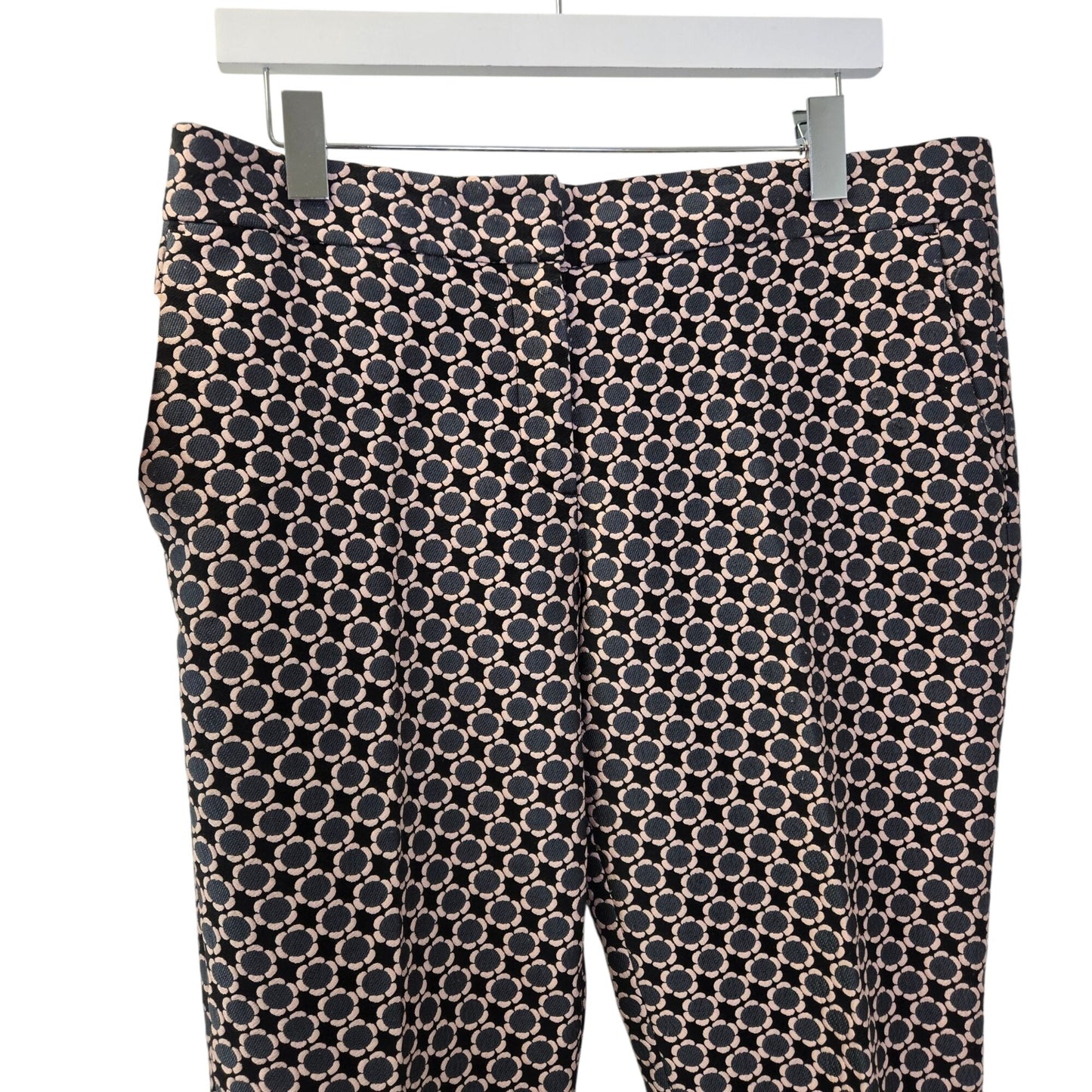 Ann Taylor Devin Fit Floral Jacquard Print Ankle Pants Size 10