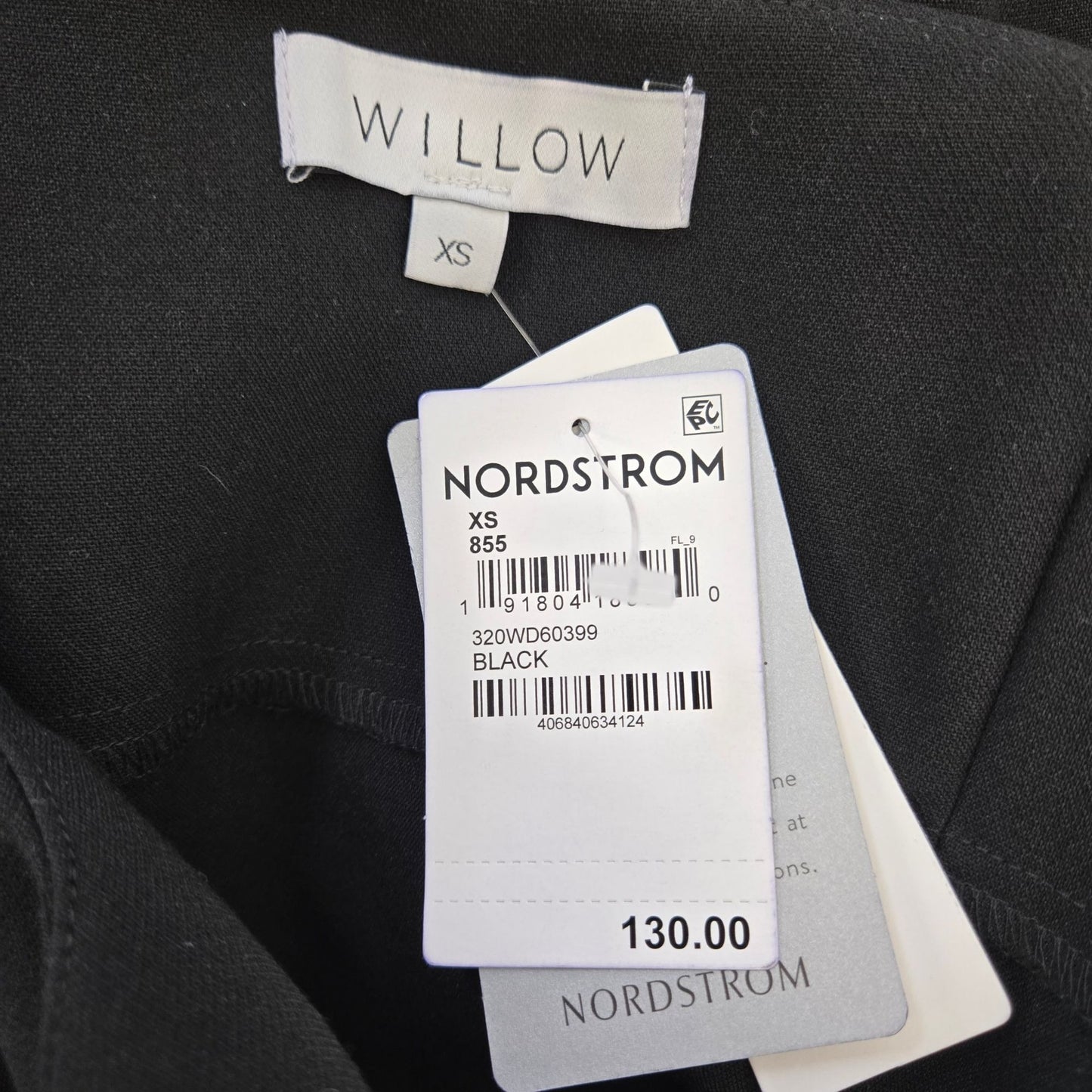 NWT Willow Little Black Midi Shift Dress Size XS
