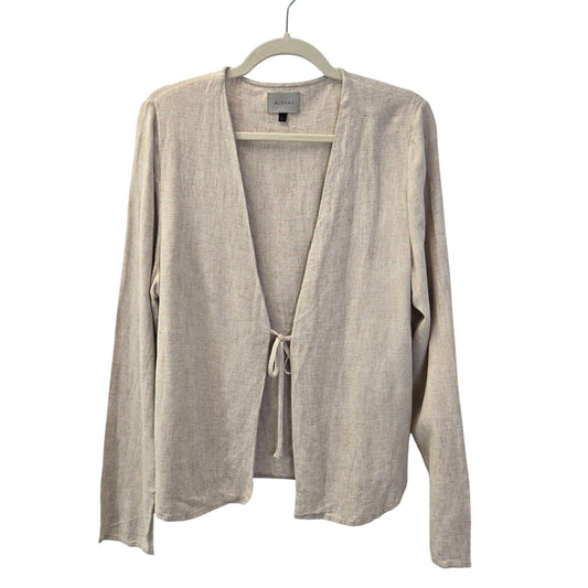 Alohas 100% Linen Tie Front Layering Top Size Large