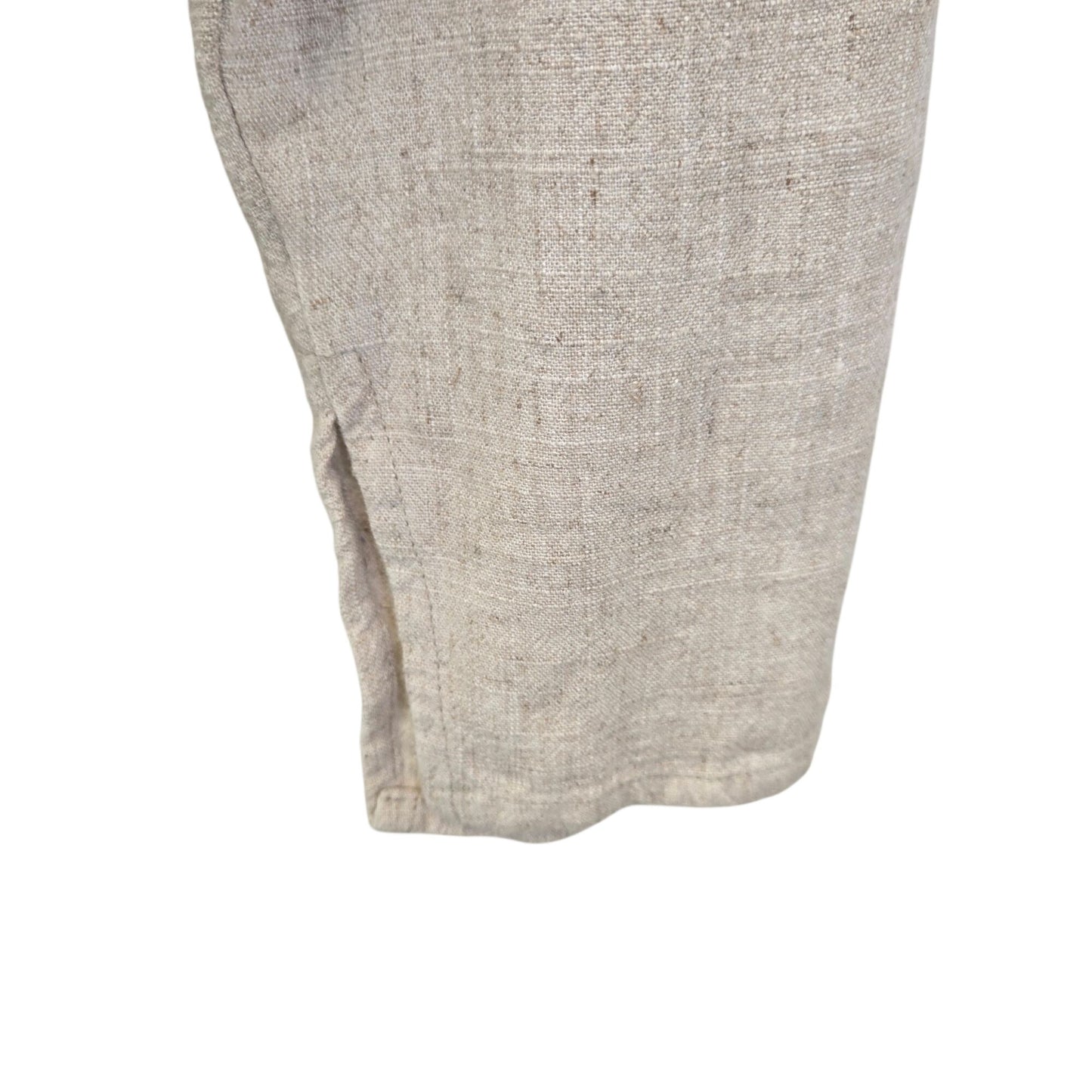 Alohas 100% Linen Tie Front Layering Top Size Large