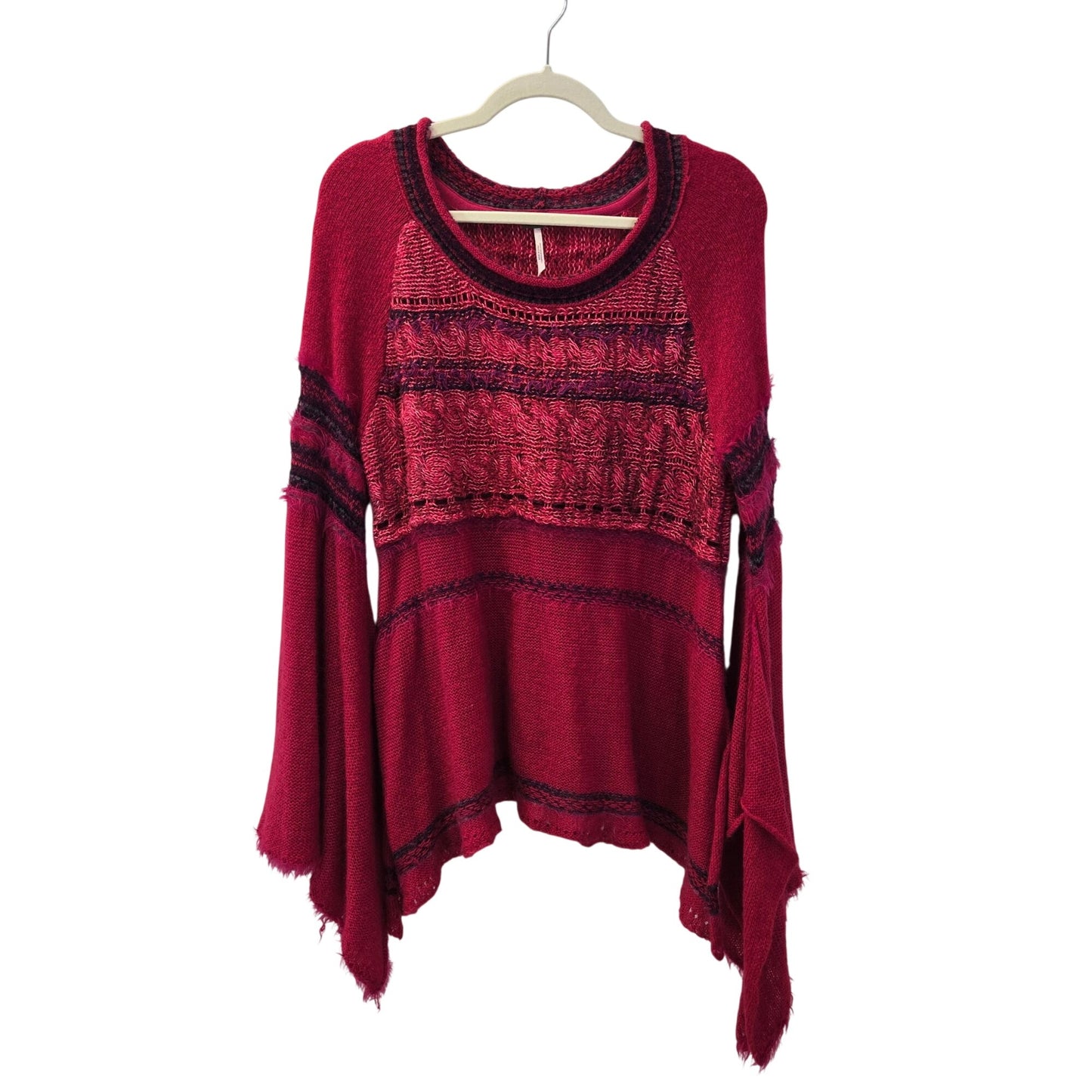 Free People Craft Tine Wool Blend Bell Sleeve Sweater Size Small