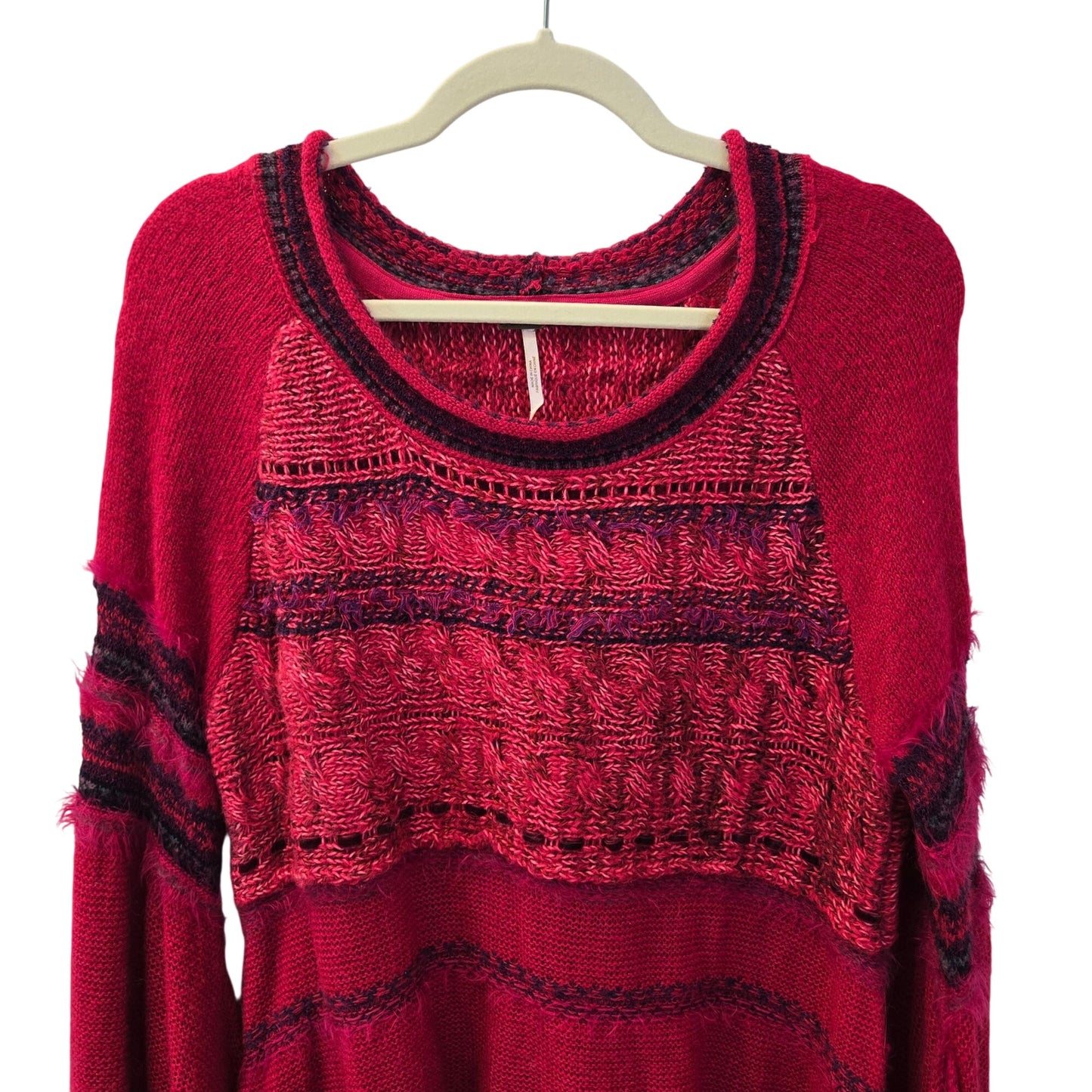 Free People Craft Tine Wool Blend Bell Sleeve Sweater Size Small