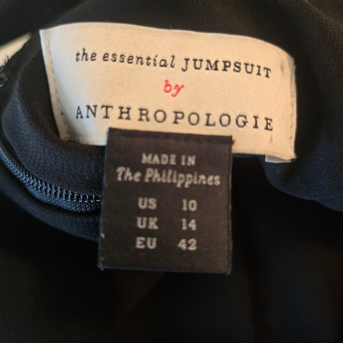 Anthropologie The Essential Jumpsuit 100% Viscose in Black Size 10